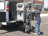 Stair Climbing Hand Truck loading van